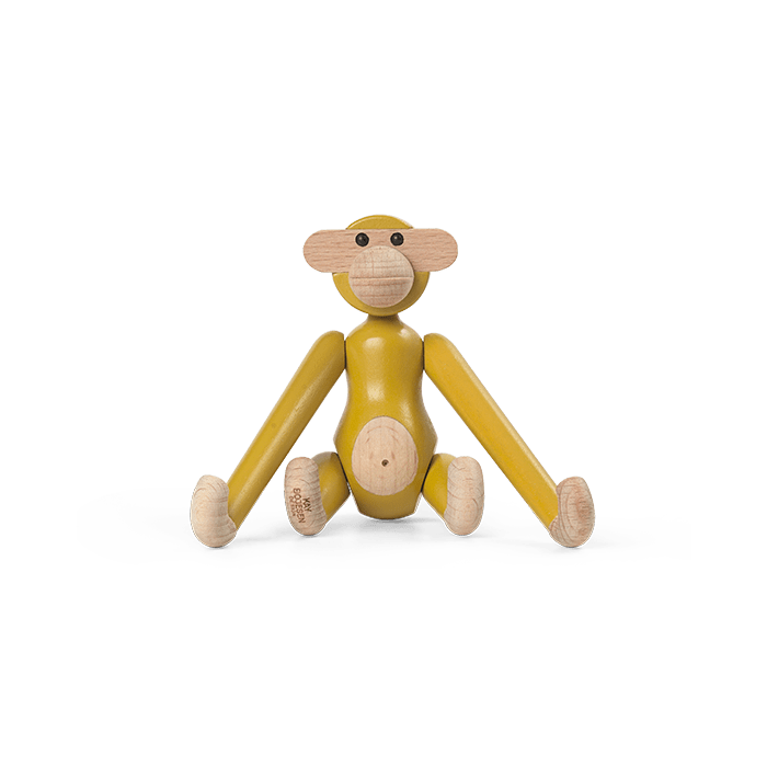 Kay Bojesen Vintage Monkeys - Yellow H: 3.7